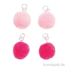 Artikelbild 1 des Artikels “Anhänger Mini Pompons - Neon Pink, 4er Set “