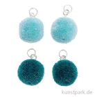 Artikelbild 1 des Artikels “Anhänger Mini Pompons - Türkis, 4er Set “