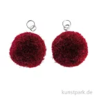 Artikelbild 1 des Artikels “Anhänger Pompons - Weinrot, 2er Set “