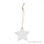 Artikelbild 1 des Artikels “Anhänger Stern, Weiß, Porzellan, 7,5 cm “