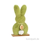 Artikelbild 1 des Artikels “Aufsteller Hase aus Plüsch auf Holzsockel, Grün, 14 x 25 x 5 cm “