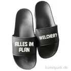Artikelbild 1 des Artikels “Badelatschen, Schwarz, Bedruckt, Design, Alles im Plan “