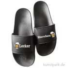 Artikelbild 1 des Artikels “Badelatschen, Schwarz, Bedruckt, Design, Lecker Bierchen “