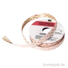 Artikelbild 1 des Artikels “Band - Rosa mit Gold Punkten, 2 m “