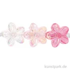 Artikelbild 1 des Artikels “Blumen Perlen, Rosa Mix, Holographisch, 15 x 15 x 7 mm, 12 Stück “