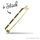 Artikelbild 1 des Artikels “Broschennadel mit Steg und Sicherheitsverschluss - Gold Länge 25 mm - 6 Stück“