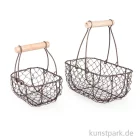 Artikelbild 1 des Artikels “Deko-Metall-Korb - mit Holzgriff, 2 Stück “