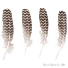 Artikelbild 1 des Artikels “Dekofeder mit Glitterdruck, 17 - 19 cm, 4 Stück Silber“