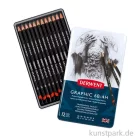 Artikelbild 1 des Artikels “Derwent GRAPHIC Designer 12 Bleistifte im Metalletui, Härte 6B bis 4H “