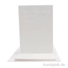 Artikelbild 1 des Artikels “Doppelkarten + Kuverts, 5er Set, Gelasert, Christliche Fische, Weiß “