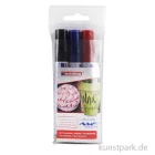 Artikelbild 1 des Artikels “edding 1455 Kalligrafie-Marker Set, flexible Spitze, Etui mit 3 Farben “