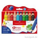 Artikelbild 1 des Artikels “Faber-Castell Grippy Buntstifte für Kinder, 10er Set mit Spitzer “