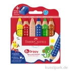 Artikelbild 1 des Artikels “Faber-Castell Grippy Buntstifte für Kinder, 6er Set mit Spitzer “