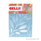 Artikelbild 1 des Artikels “Gelli Arts - Stencil, Leaves & Script, 12,7 x 17,8 cm “