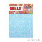Artikelbild 1 des Artikels “Gelli Arts - Stencil, Script, 12,7 x 17,8 cm “