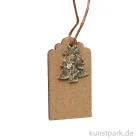 Artikelbild 1 des Artikels “Geschenkanhänger aus Karton mit Baum, Gold, 4,5 x 2,5 cm, 6 Stück “