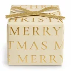 Artikelbild 1 des Artikels “Geschenkpapier - Merry Christmas, Serifen, Creme-Gold, 0,7 x 2 m “