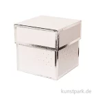 Artikelbild 1 des Artikels “Geschenkschachtel Eckig - Weiß & Silber 10 x 10 x 10 cm“