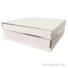 Artikelbild 1 des Artikels “Geschenkschachtel Eckig - Weiß & Silber 30 x 30 x 10 cm“