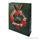 Artikelbild 1 des Artikels “Geschenktüte - Christmas, Schleifen, Kranz, 33 x 45 x 10 cm “