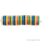 Artikelbild 1 des Artikels “Gestreifte Zylinderperlen, Rainbow Pastell, 9 x 10 mm, 21 Stück “