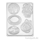 Artikelbild 1 des Artikels “Gießform - Ornamente + Rosen, 5 Motive, 24 x 35,5 cm “