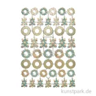Artikelbild 1 des Artikels “Glanzbilder - Kränze, Weihnachtsbäume, 1 Bogen, 17 x 25 cm “