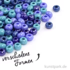 Artikelbild 1 des Artikels “Glas-Großlochradl Blau-Türkis Mix, opak, 55 g “