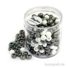 Artikelbild 1 des Artikels “Glas-Großlochradl Grau-Lila-Weiß Mix, opak, 55 g Dose | 6 mm“