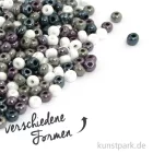 Artikelbild 1 des Artikels “Glas-Großlochradl Grau-Lila-Weiß Mix, opak, 55 g “