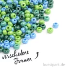 Artikelbild 1 des Artikels “Glas-Großlochradl Grün-Blau Mix, opak, 55 g “