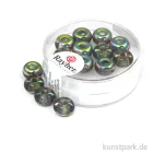 Artikelbild 1 des Artikels “Glas-Großlochradl transparent metallic - 9 mm - 14 Stück Dose | Regenbogen“