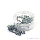 Artikelbild 1 des Artikels “Glas Schliffperle RADL irisierend - 6x3 mm - 40 Stück Dose | Blaugrau“