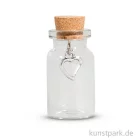 Artikelbild 1 des Artikels “Glasfläschchen mit Charm, Höhe 4,5 cm, 4 Stück Herz“
