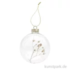 Artikelbild 1 des Artikels “Glaskugel - Baumschmuck mit getrocknetem Schleierkraut, 8 cm “