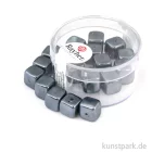 Artikelbild 1 des Artikels “Glasperlen-Würfel - 8x9 mm - 18 Stück Dose | Anthrazit“
