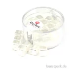 Artikelbild 1 des Artikels “Glasperlen-Würfel - 8x9 mm - 18 Stück Dose | Schneeweiß“