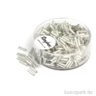 Artikelbild 1 des Artikels “Glasstifte mit Silbereinzug - 7x2 mm - 15 g Dose | Silber“