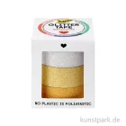 Artikelbild 1 des Artikels “Glitter-Tape Set - Gold + Silber, 15 mm, 3 Rollen, je 5 m “