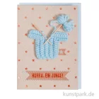 Artikelbild 1 des Artikels “Good old friends - Baby Strickkarte, Hurra ein Junge “
