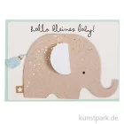 Artikelbild 1 des Artikels “Good old friends - Elefanten Baby Karte, Hallo kleines Baby “