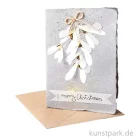 Artikelbild 1 des Artikels “Good old friends - Winterpapierkunstkarte, Mistelzweig “
