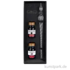 Artikelbild 1 des Artikels “HERBIN Glasfeder Set mit 2 Tinten (Perle Noire + Poussiere de Lune) “