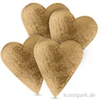 Artikelbild 1 des Artikels “Herz aus Lederpapier, 10 cm, 4 Stück Gold“