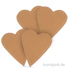 Artikelbild 1 des Artikels “Herz aus Lederpapier, 10 cm, 4 Stück Natur“