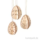 Artikelbild 1 des Artikels “Holz 3D Osterei mit Kordel, Natur, 5,5 x 7 cm, 7-teilig, 3 Stück “