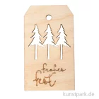 Artikelbild 1 des Artikels “Holz-Anhänger - Frohes Fest, 4,8  x 8,2 cm “