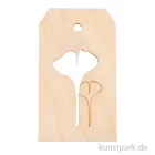 Artikelbild 1 des Artikels “Holz Anhänger - Gingkoblatt, 4,8 x 8,2 cm “