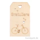 Artikelbild 1 des Artikels “Holz Anhänger - Gratuliere, 4,8 x 8,2 cm “