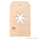 Artikelbild 1 des Artikels “Holz Anhänger - Schneeflocke, 4,8 x 8,2 cm “